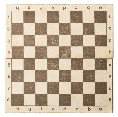 eski kağıt satranç tahtası