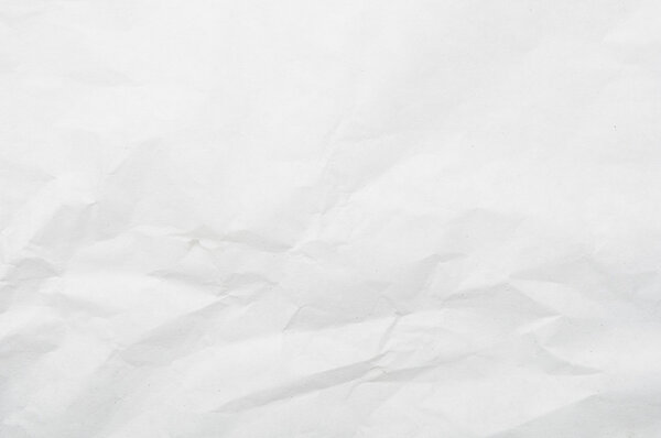 Crumpled white paper background