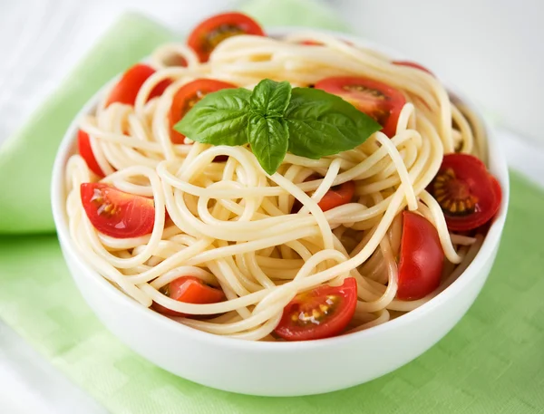 Pasta med tomater - Stock-foto