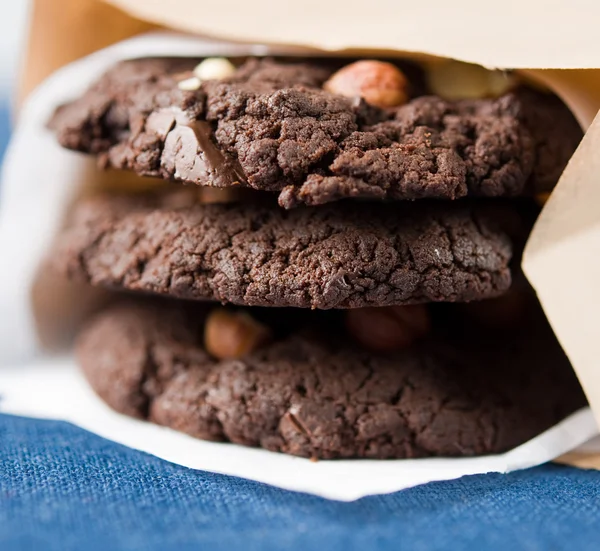 Biscuits au chocolat en gros plan — Photo