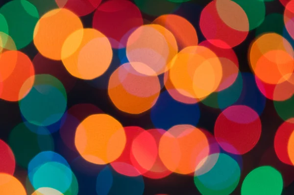 クリスマス ライトのカラフルなボケ味 — ストック写真