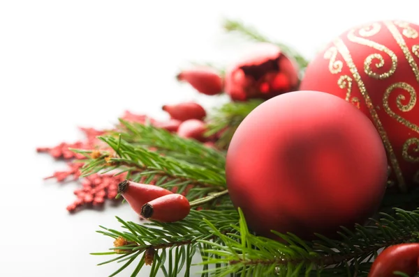 Decoración de Navidad en el blanco — Foto de Stock