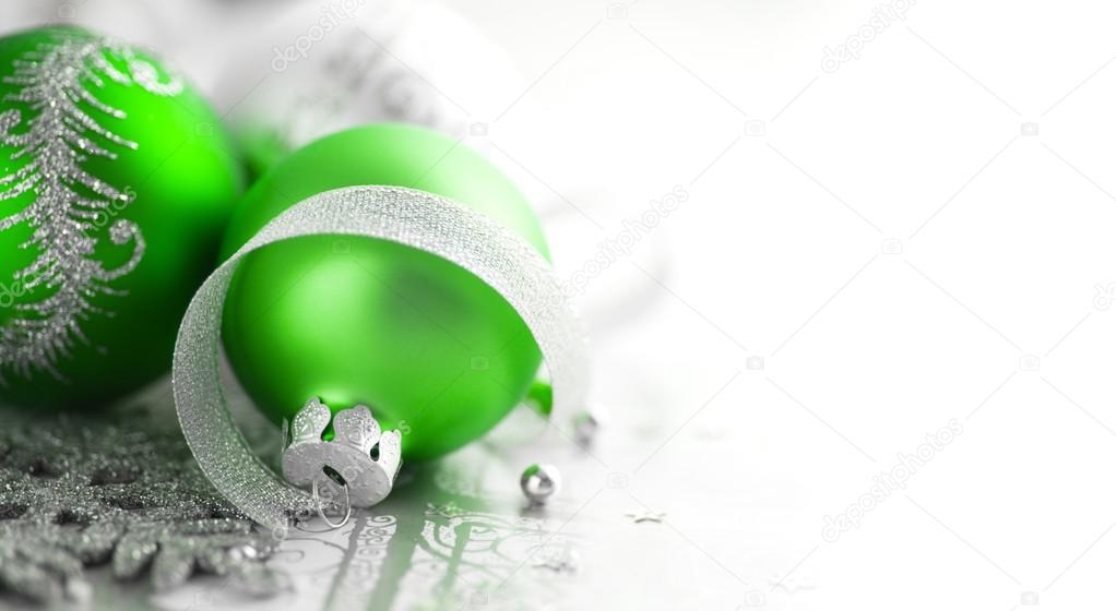 Green and silver xmas decoration