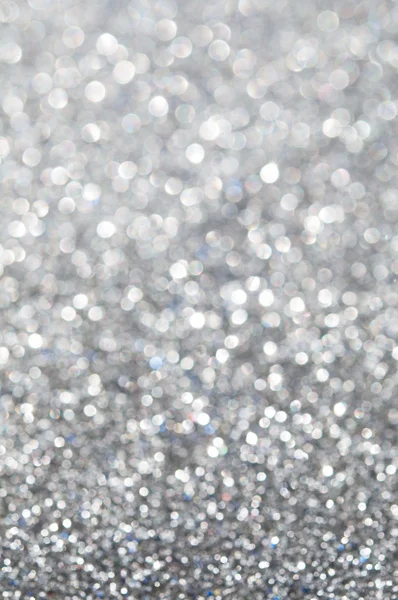 Unfocused abstract silver glitter holiday background — Stock Photo, Image