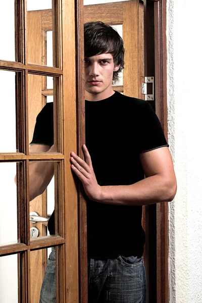 Jeandre na dveře — Stock fotografie
