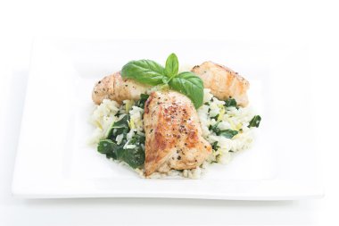 Tavuk ve Spinich yemek 2