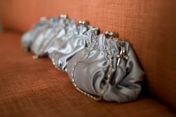 Silver handbag — Stock Photo, Image