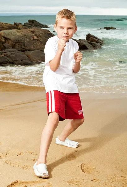 Boxerský chlapec. — Stock fotografie