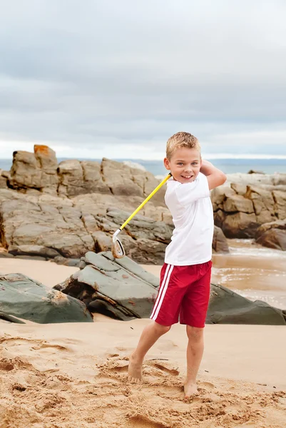 Rapaz golfe — Fotografia de Stock