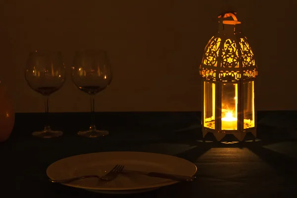 Lantern dinner — Stock Photo, Image