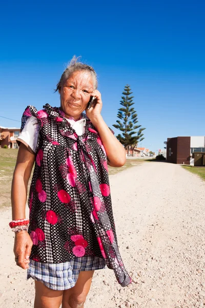 Am Telefon — Stockfoto