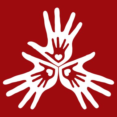 Aile destek ve sevgi vektör.