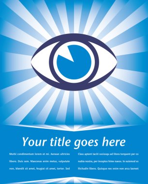 göz sunburst ile kopya uzay vektör.