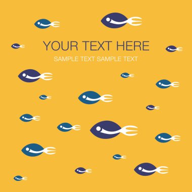 Balık tasarımı çatal kuyruklu.