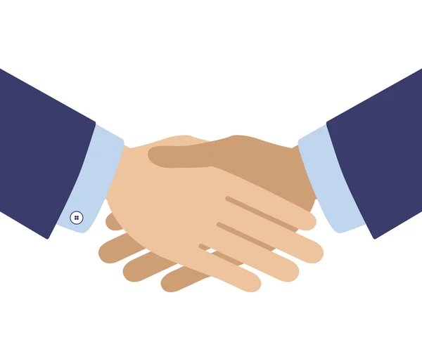 Business handshake symmetry vector. — Stock Vector