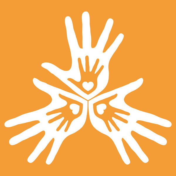 Loving hands design vector