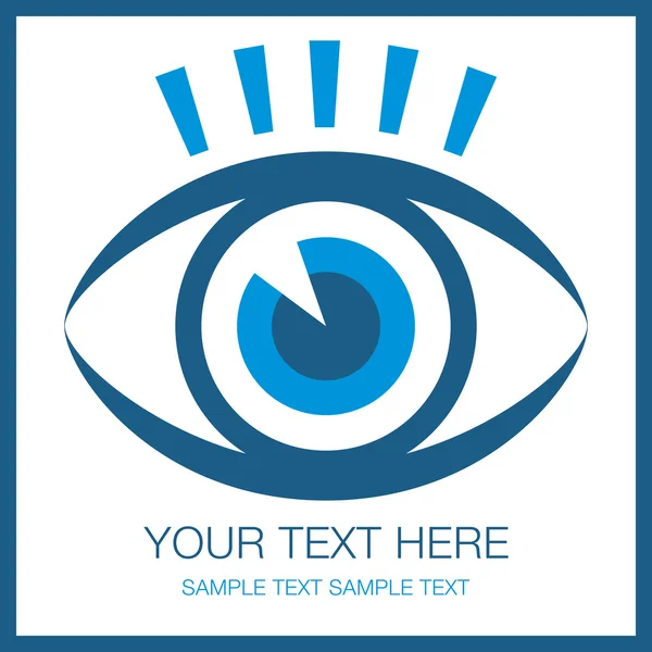 Striking eye design with copy space. — Stock Vector