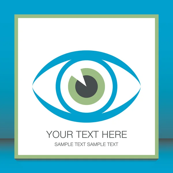 Striking eye design with copy space. — Stock Vector