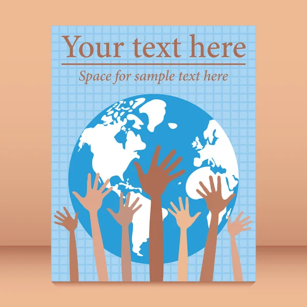 Of the world leaflet or flier design. — Stock Vector