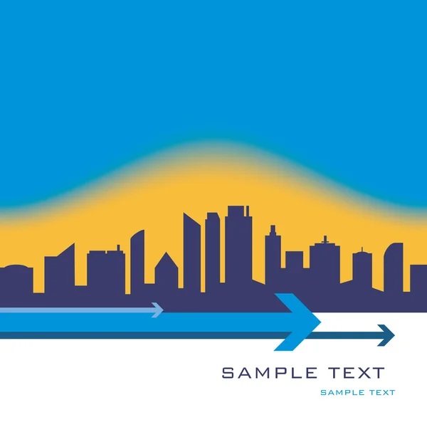 City skyline design with copy space. — Stock Vector