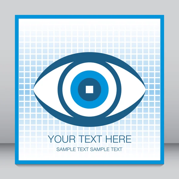 Striking eye design with copy space. — Stock Vector