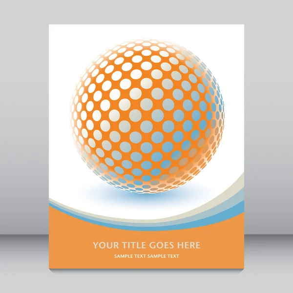 Colorful digital globe leaflet design vector. — Stock Vector