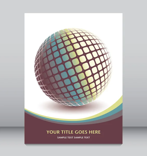 Kleurrijke digitale globe folder ontwerp vector. — Stockvector