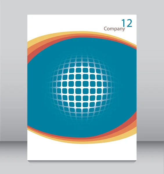 Digital globe leaflet design vector. — Stock Vector
