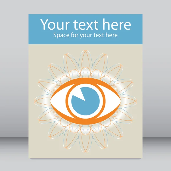 Striking eye design with copy space. — Stock Vector