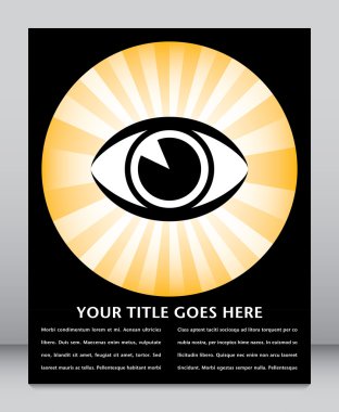 kopya alanı ile çarpıcı göz sunburst tasarım.