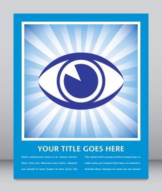 kopya alanı ile çarpıcı göz sunburst tasarım.