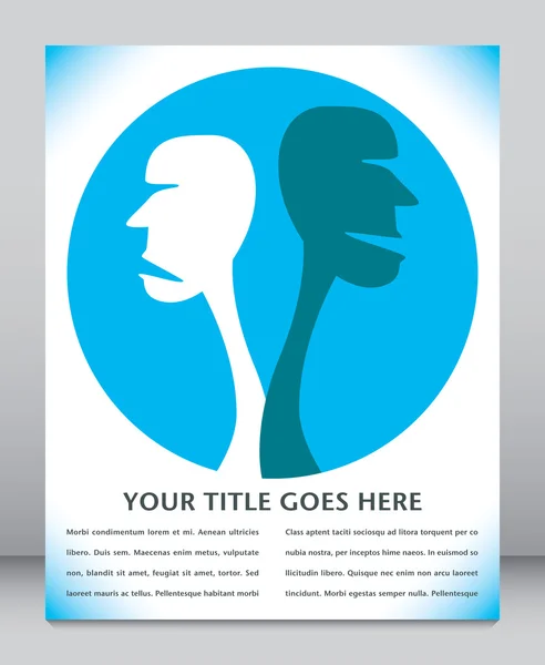 Human disagreement leaflet design. — Stock Vector