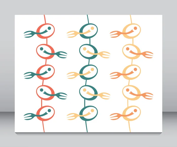 Menu de poisson à queue de fourche suspendue ou design de restaurant . — Image vectorielle
