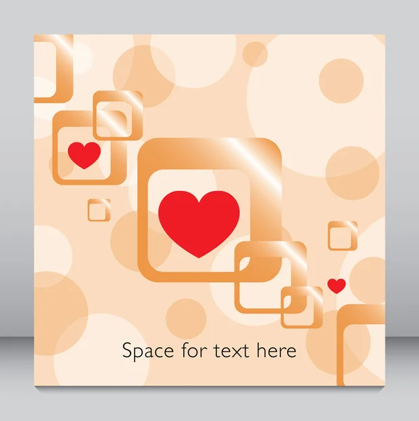 Design de amor com espaço para texto . — Vetor de Stock