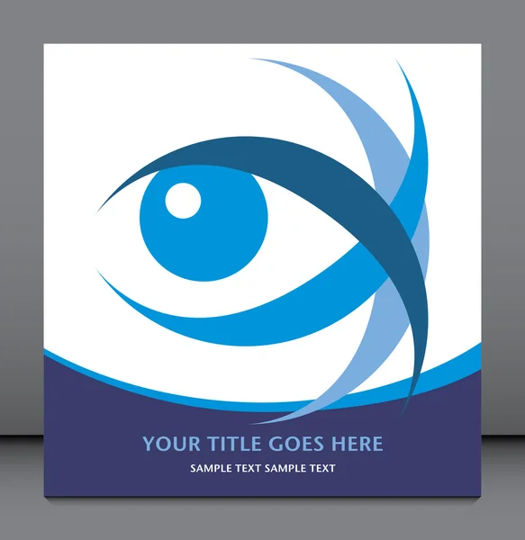 Striking eye design with copy space. — Stock Vector