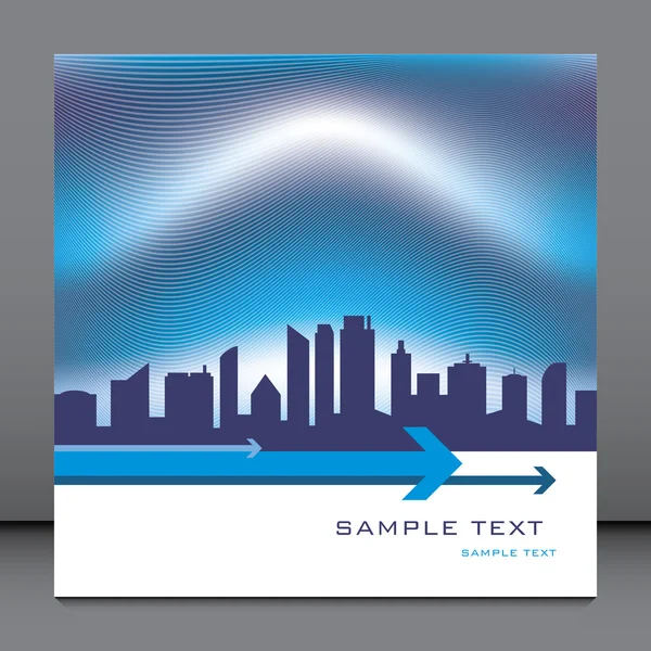 City skyline design with copy space. — Stock Vector