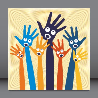 neşeli şarkı eller.