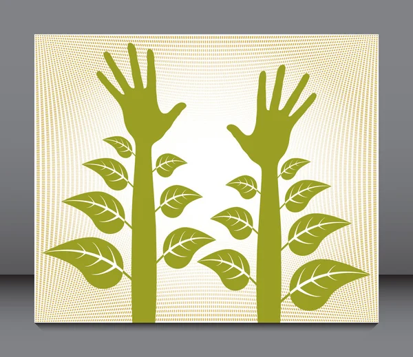 Plant hands design. — Stock Vector