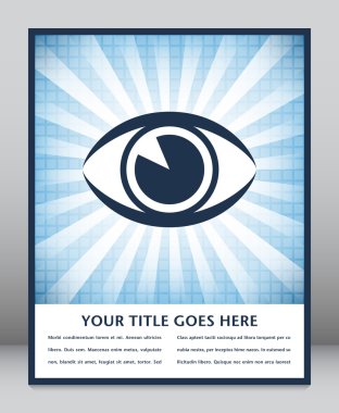 göz sunburst ile kopya uzay vektör.