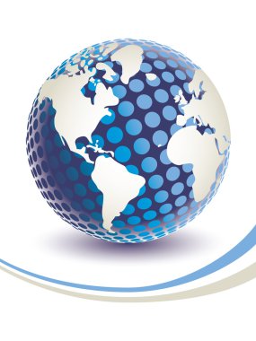 Dijital dünya haritası.