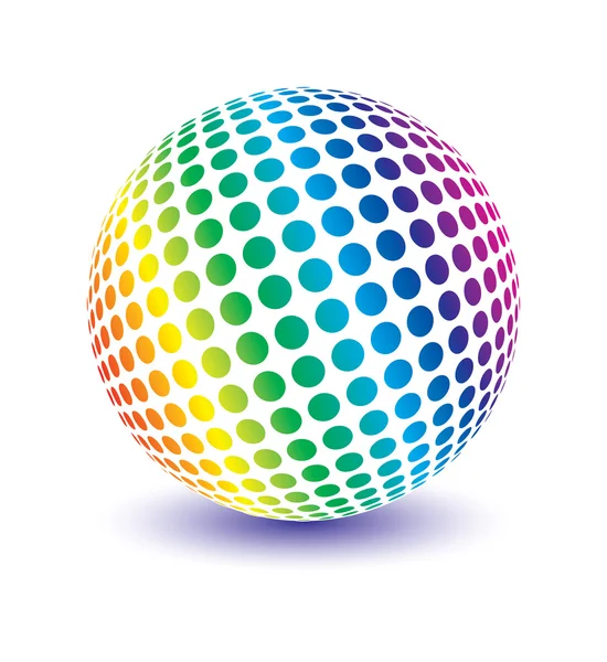 Colorful digital globe design. — Stock Vector