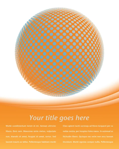 Diseño de globo digital colorido con espacio de copia . — Vector de stock