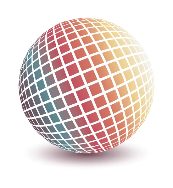 Färgglada digital globe design — Stock vektor