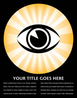 parlak göz sunburst tasarım.