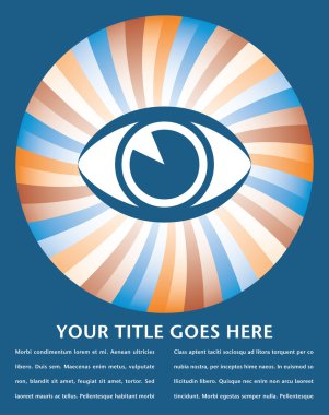 göz sunburst ile kopya uzay vektör.