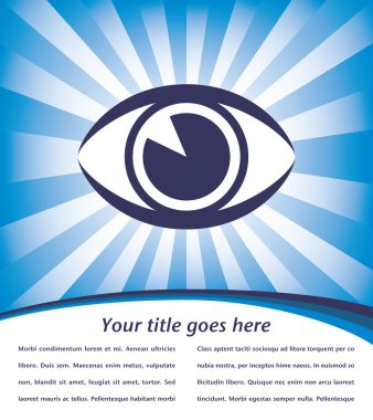 göz sunburst ile kopya uzay vektör