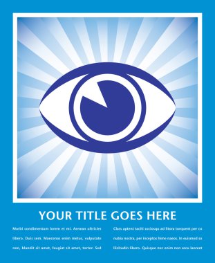 kopya alanı ile çarpıcı göz sunburst tasarım