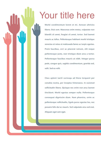 Joyeuses mains colorées — Image vectorielle