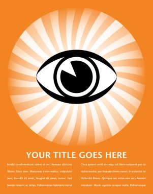 göz sunburst ile kopya uzay vektör.