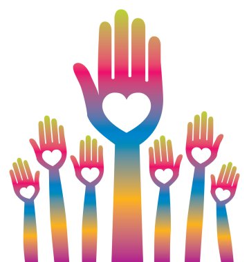 renkli loving tasarım eller